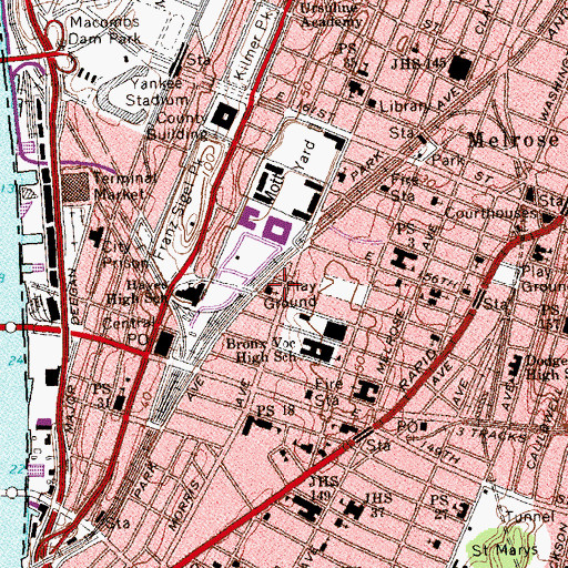 Topographic Map of Holy Trinity Presbyterian Church (historical), NY