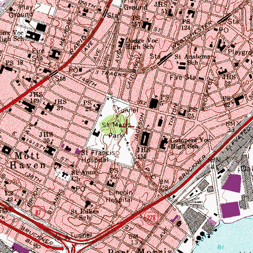 Topographic Map of Janes Hill, NY