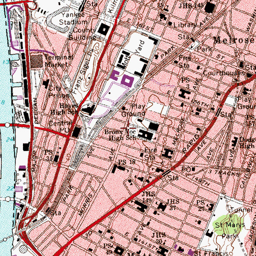 Topographic Map of Maria Lopez Plaza, NY