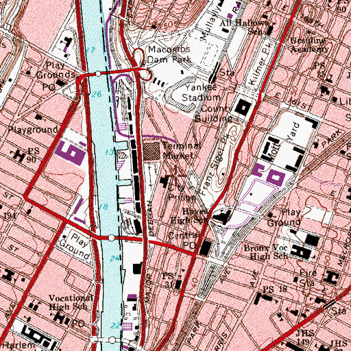 Topographic Map of Bronx House of Detention for Men (historical), NY