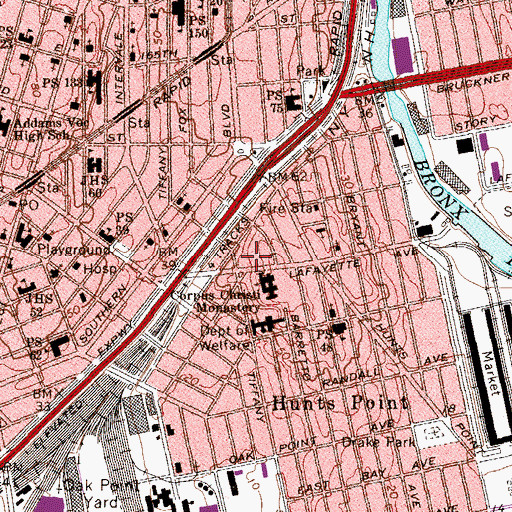 Topographic Map of American Bank Note Company (historical), NY
