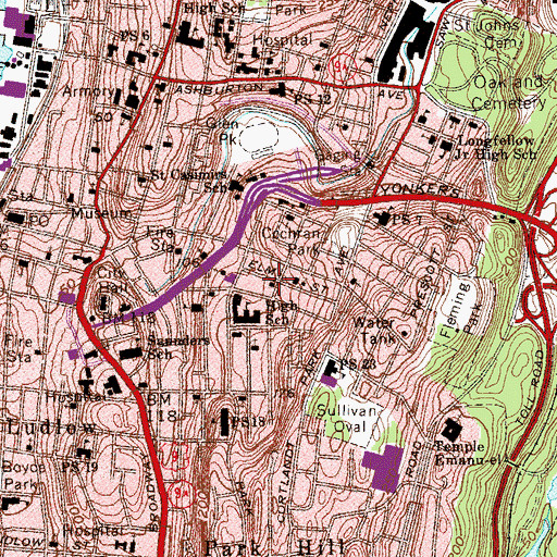 Topographic Map of Yonkers Fire Department Station 6, NY