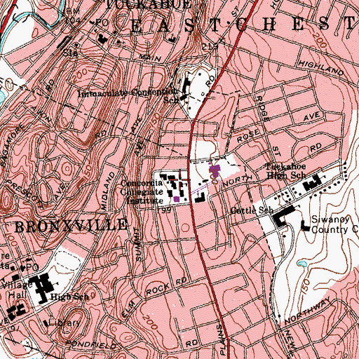 Topographic Map of Music Terrace, NY