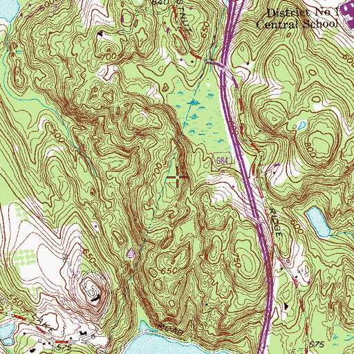 Topographic Map of Arthur W Butler Memorial Sanctuary, NY