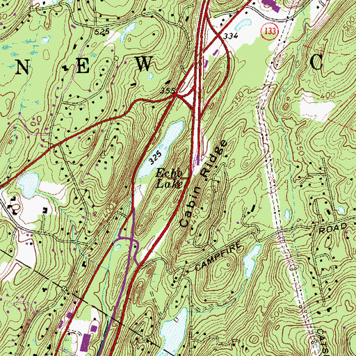 Topographic Map of Echo Lake State Park, NY