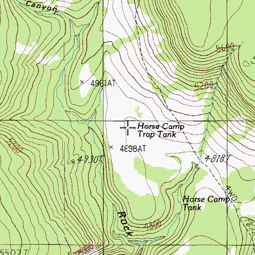 Topographic Map of Horse Camp Trap Tank, AZ