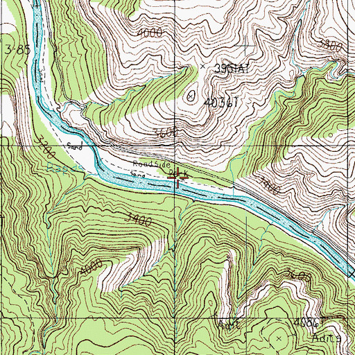 Topographic Map of Second Campground, AZ