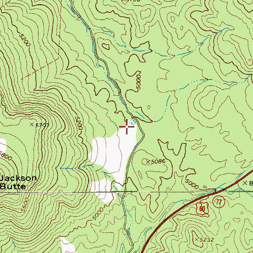 Topographic Map of Jackson Tank, AZ