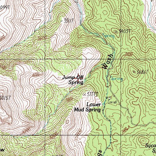 Topographic Map of Jump-off Spring, AZ