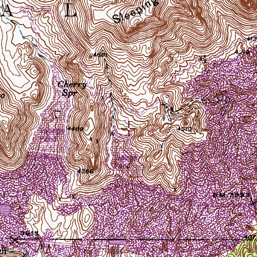 Topographic Map of Copper City Mine Open Pit, AZ