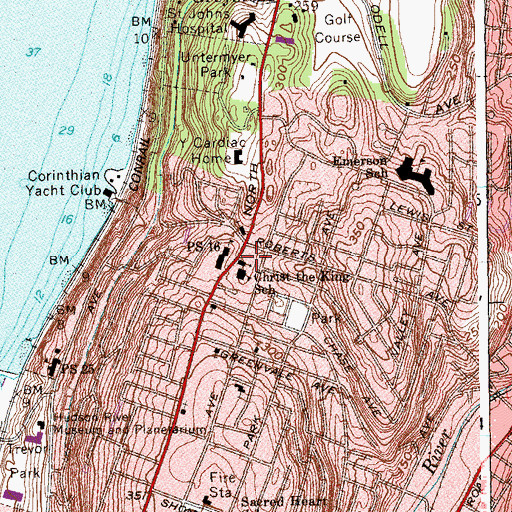 Topographic Map of Church of Christ the King, NY