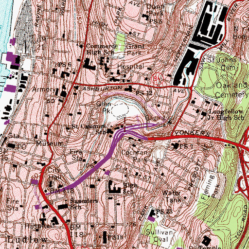 Topographic Map of Church of Saint Casimir, NY