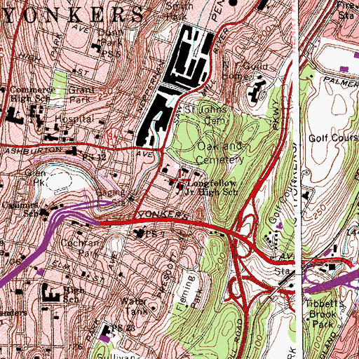 Topographic Map of Holy Trinity Catholic Church, NY