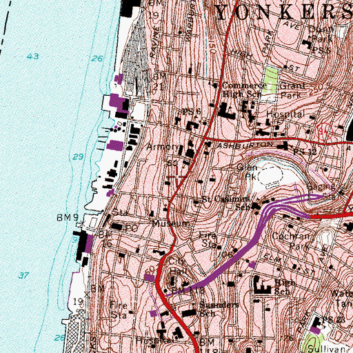 Topographic Map of Messiah Baptist Church, NY