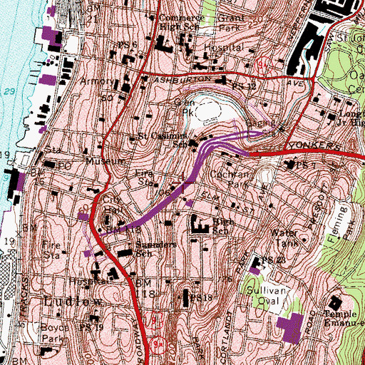 Topographic Map of Mount Carmel Baptist Church, NY