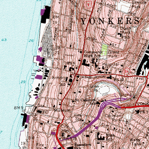 Topographic Map of Saint Paul's Church of God in Christ, NY