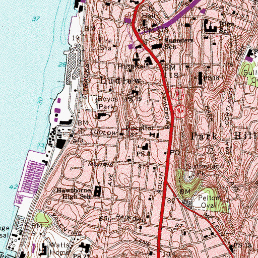 Topographic Map of Saint Peter's Church, NY