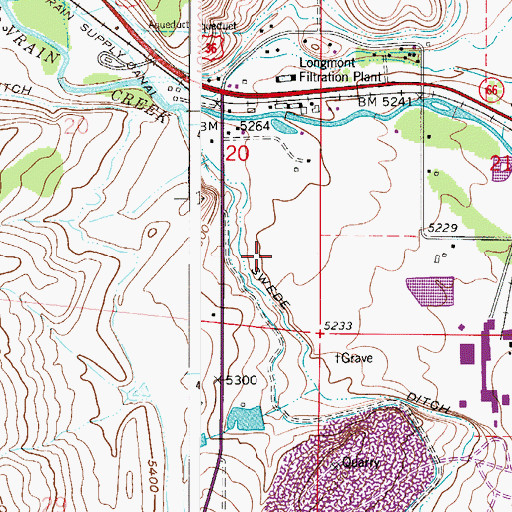 Topographic Map of Weisner Cemetery, CO