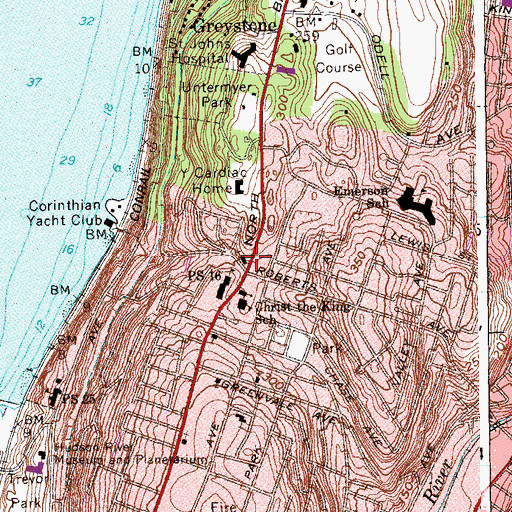 Topographic Map of Seventh Day Adventist Church, NY