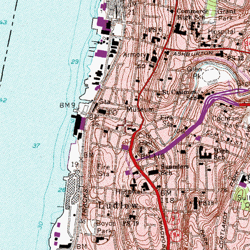 Topographic Map of Yonkers Church of God, NY