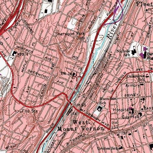 Topographic Map of Saint Andrew's Marthoma Church, NY