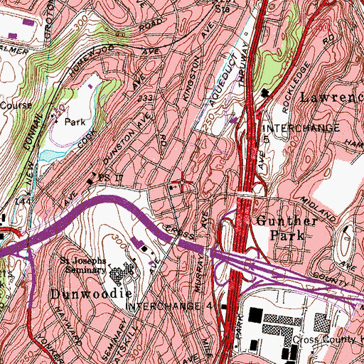 Topographic Map of Saint Ann's Church, NY