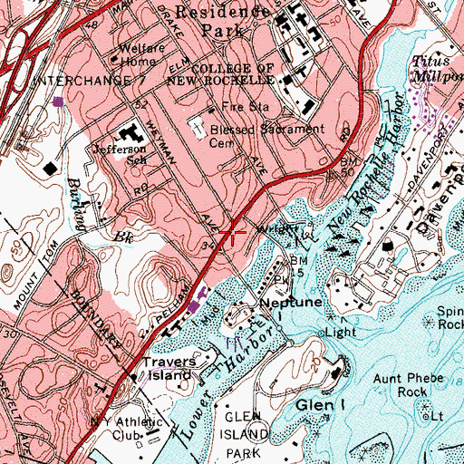 Topographic Map of Foy Park, NY