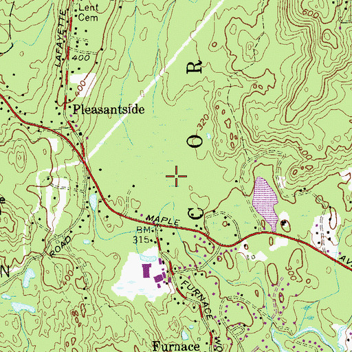 Topographic Map of Furnace Brook Headwater Preserve, NY