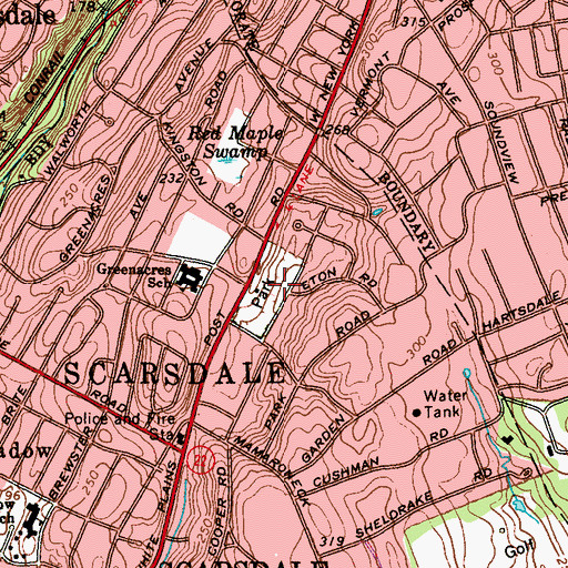 Topographic Map of George W Field Park, NY