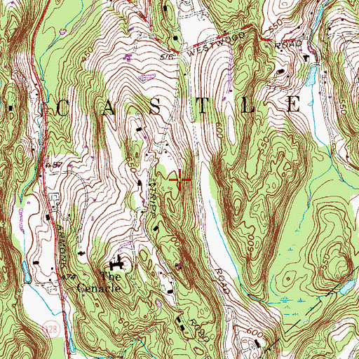 Topographic Map of Haas Audubon Sanctuary, NY
