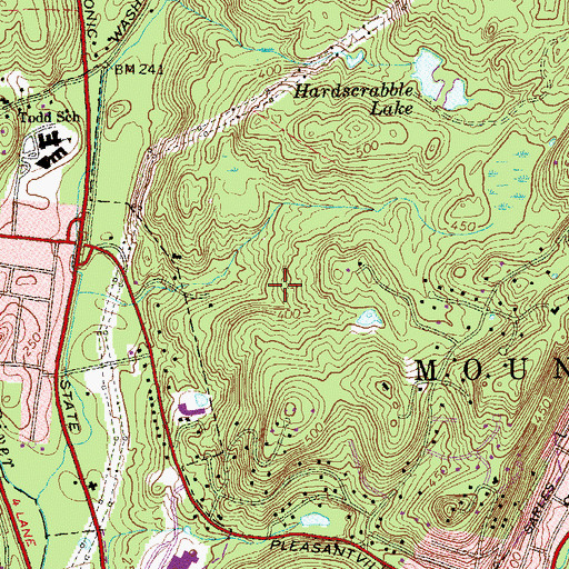 Topographic Map of Hardscrabble Wilderness Area, NY