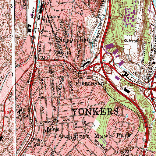 Topographic Map of Henning Park, NY