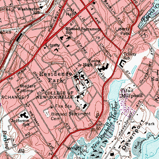 Topographic Map of Rogick Life Sciences Buliding, NY