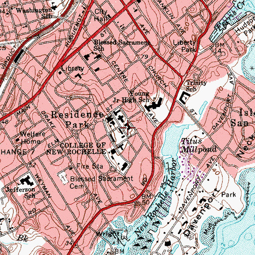 Topographic Map of Leland Castle, NY