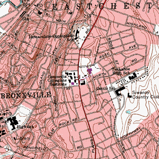 Topographic Map of Sieker Hall, NY