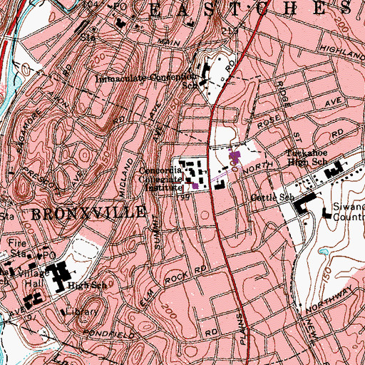 Topographic Map of Romoser Hall, NY