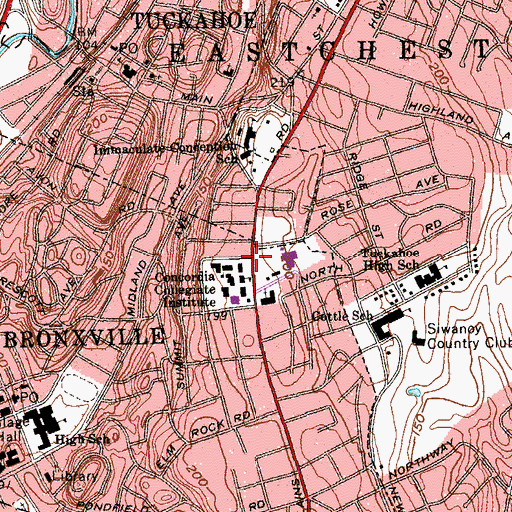 Topographic Map of Bohm Hall, NY