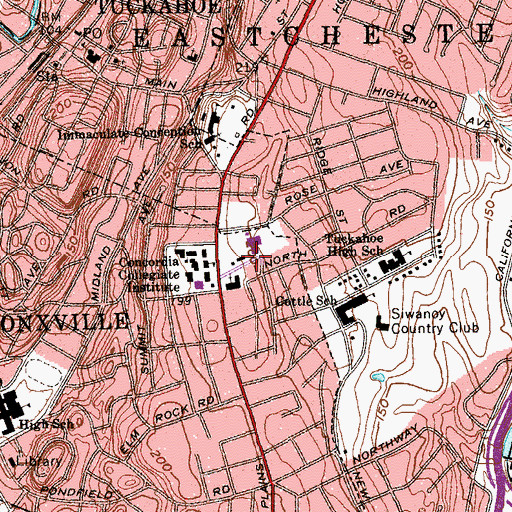 Topographic Map of Meyer Athletic Center, NY