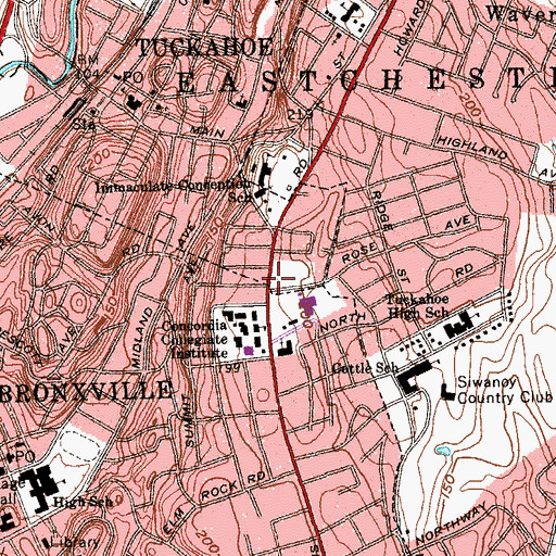 Topographic Map of Ressmeyer Hall, NY