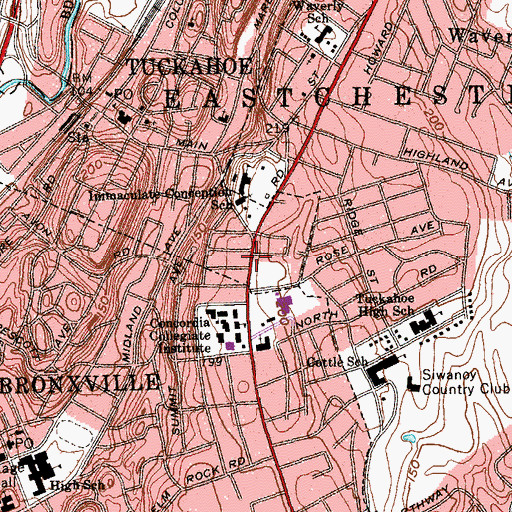 Topographic Map of Overbeck Hall, NY