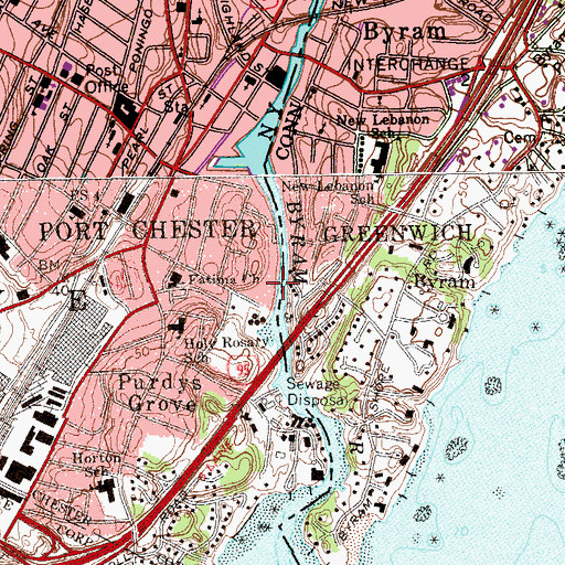 Topographic Map of Monument Park, NY