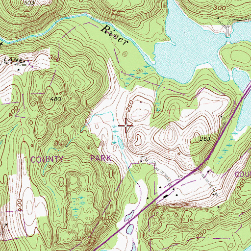 Topographic Map of Muscoot Farm Park, NY