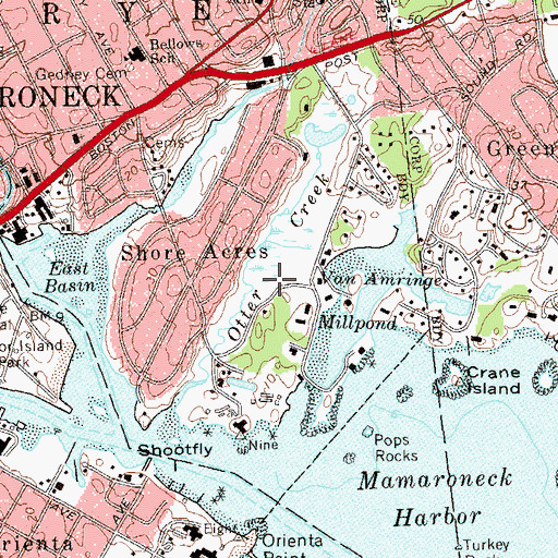 Topographic Map of Otter Creek Preserve, NY