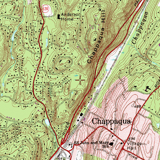 Topographic Map of Pinecliff Audubon Sanctuary, NY
