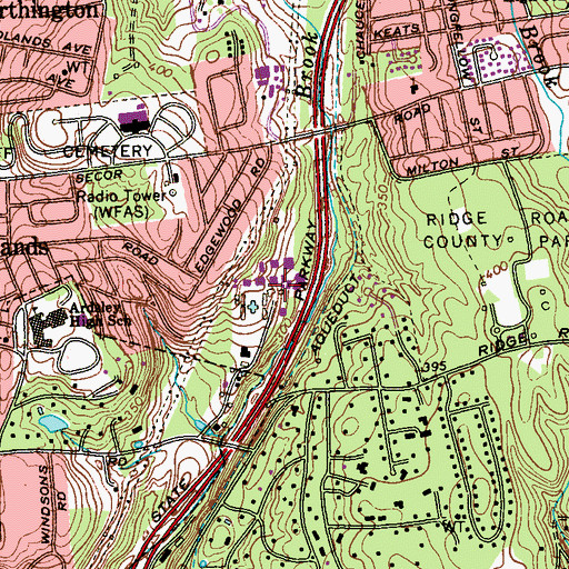 Topographic Map of Secor Woods Park, NY