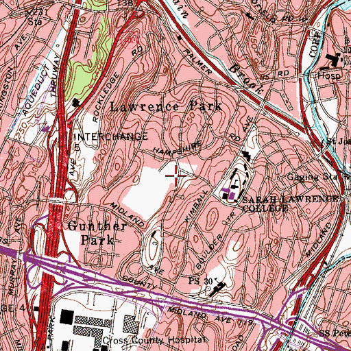 Topographic Map of Sunnybrook Park, NY