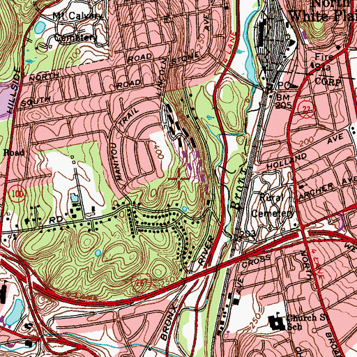 Topographic Map of Travis Hill Park, NY