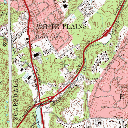 Topographic Map of West Street Park, NY