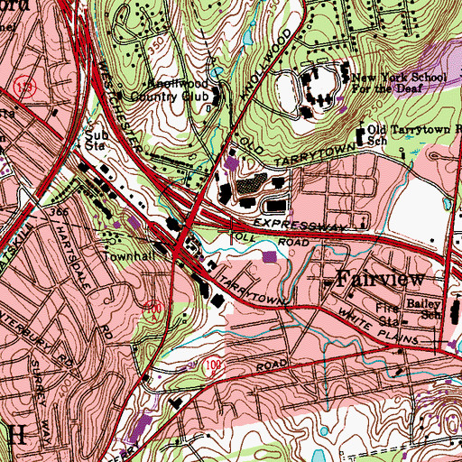 Topographic Map of Yosemite Park, NY