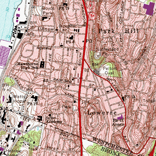Topographic Map of Congregation Sons of Israel, NY